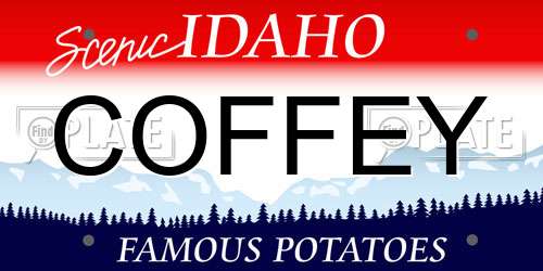 COFFEY Idaho License Plate