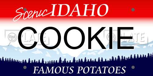 COOKIE Idaho License Plate