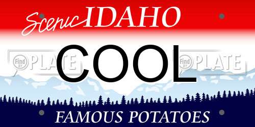 COOL Idaho License Plate