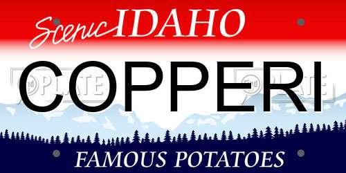 COPPERI Idaho License Plate