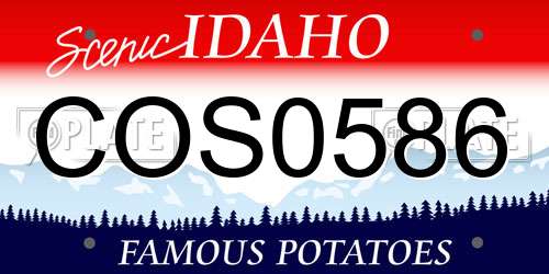 COS0586 Idaho License Plate