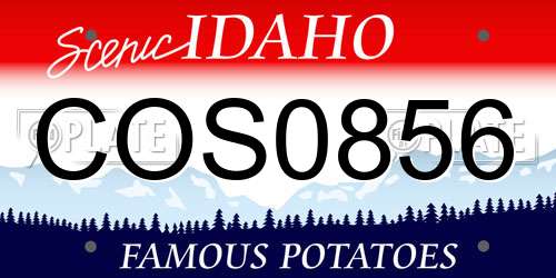 COS0856 Idaho License Plate