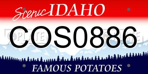 COS0886 Idaho License Plate