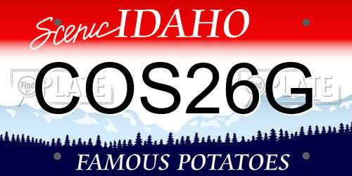 COS26G Idaho License Plate