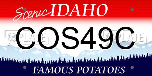 COS49C Idaho License Plate