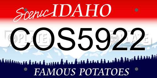 COS5922 Idaho License Plate