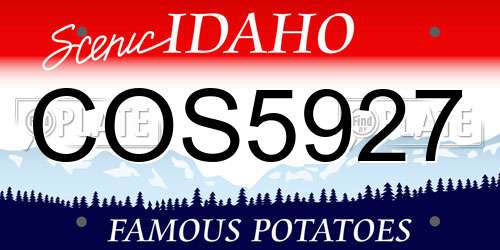 COS5927 Idaho License Plate