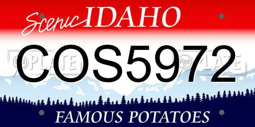 COS5972 Idaho License Plate