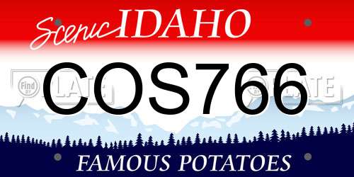 COS766 Idaho License Plate