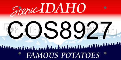 COS8927 Idaho License Plate