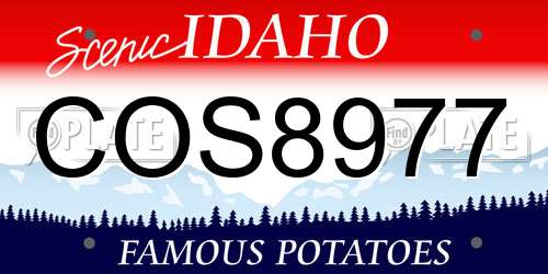 COS8977 Idaho License Plate