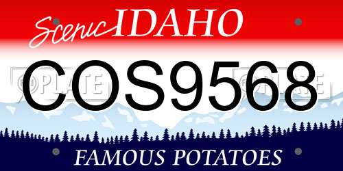 COS9568 Idaho License Plate