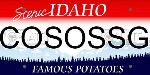 COSOSSG Idaho License Plate