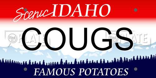 COUGS Idaho License Plate