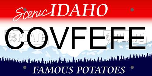 COVFEFE Idaho License Plate