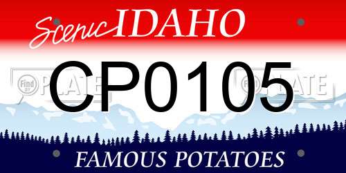 CP0105 Idaho License Plate