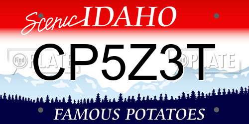 CP5Z3T Idaho License Plate