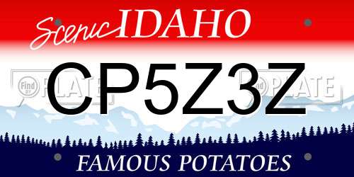 CP5Z3Z Idaho License Plate