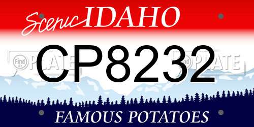 CP8232 Idaho License Plate