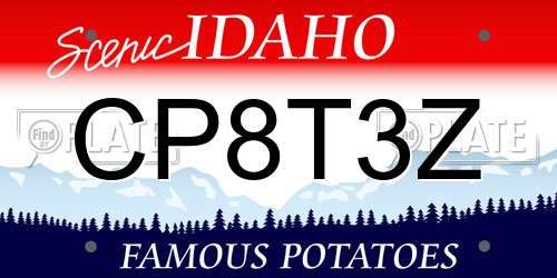 CP8T3Z Idaho License Plate