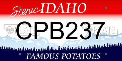CPB237 Idaho License Plate