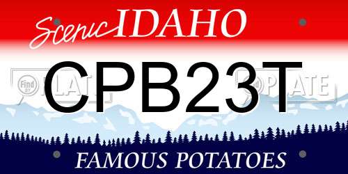 CPB23T Idaho License Plate