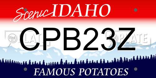 CPB23Z Idaho License Plate