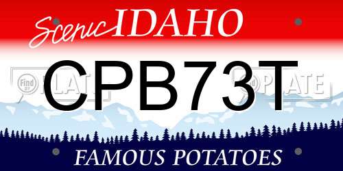 CPB73T Idaho License Plate