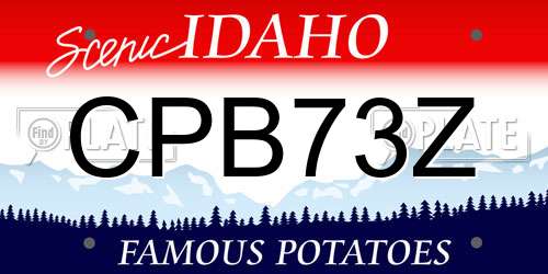 CPB73Z Idaho License Plate