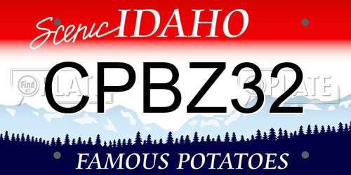 CPBZ32 Idaho License Plate