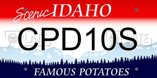 CPD10S Idaho License Plate