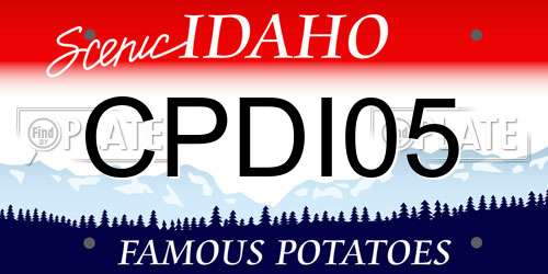 CPDI05 Idaho License Plate