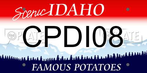 CPDI08 Idaho License Plate