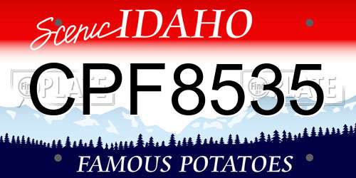 CPF8535 Idaho License Plate