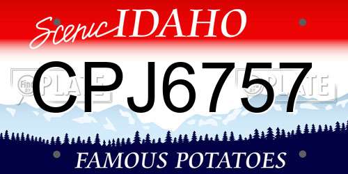 CPJ6757 Idaho License Plate