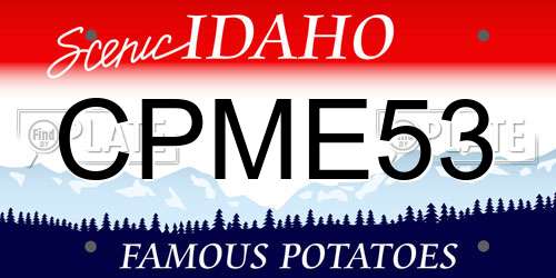 CPME53 Idaho License Plate
