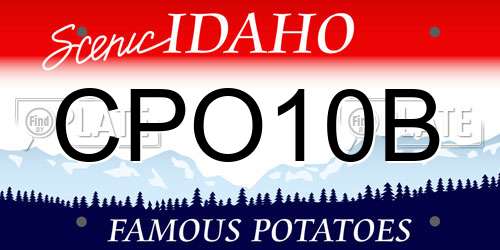CPO10B Idaho License Plate