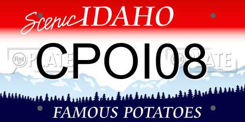 CPOI08 Idaho License Plate