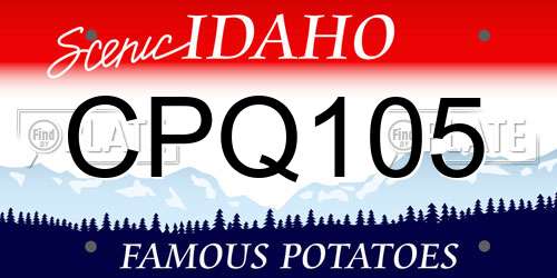 CPQ105 Idaho License Plate