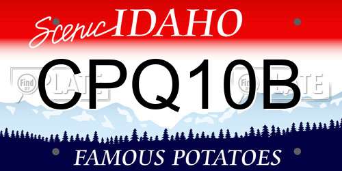CPQ10B Idaho License Plate