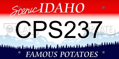CPS237 Idaho License Plate