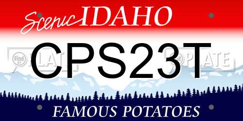CPS23T Idaho License Plate