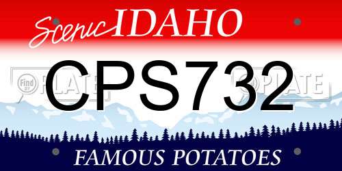 CPS732 Idaho License Plate