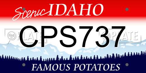CPS737 Idaho License Plate