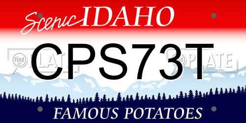 CPS73T Idaho License Plate
