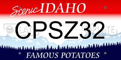 CPSZ32 Idaho License Plate