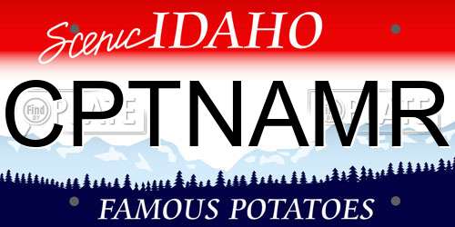 CPTNAMR Idaho License Plate