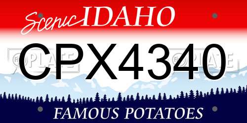 CPX4340 Idaho License Plate
