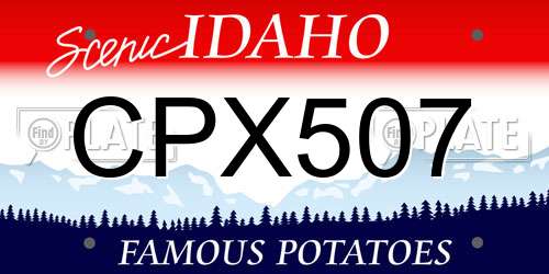CPX507 Idaho License Plate