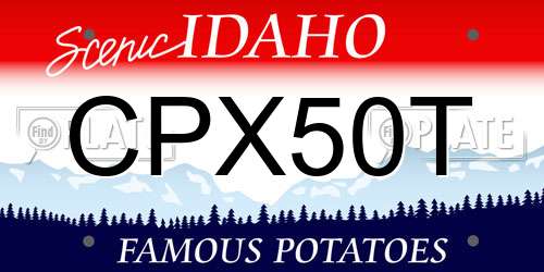 CPX50T Idaho License Plate